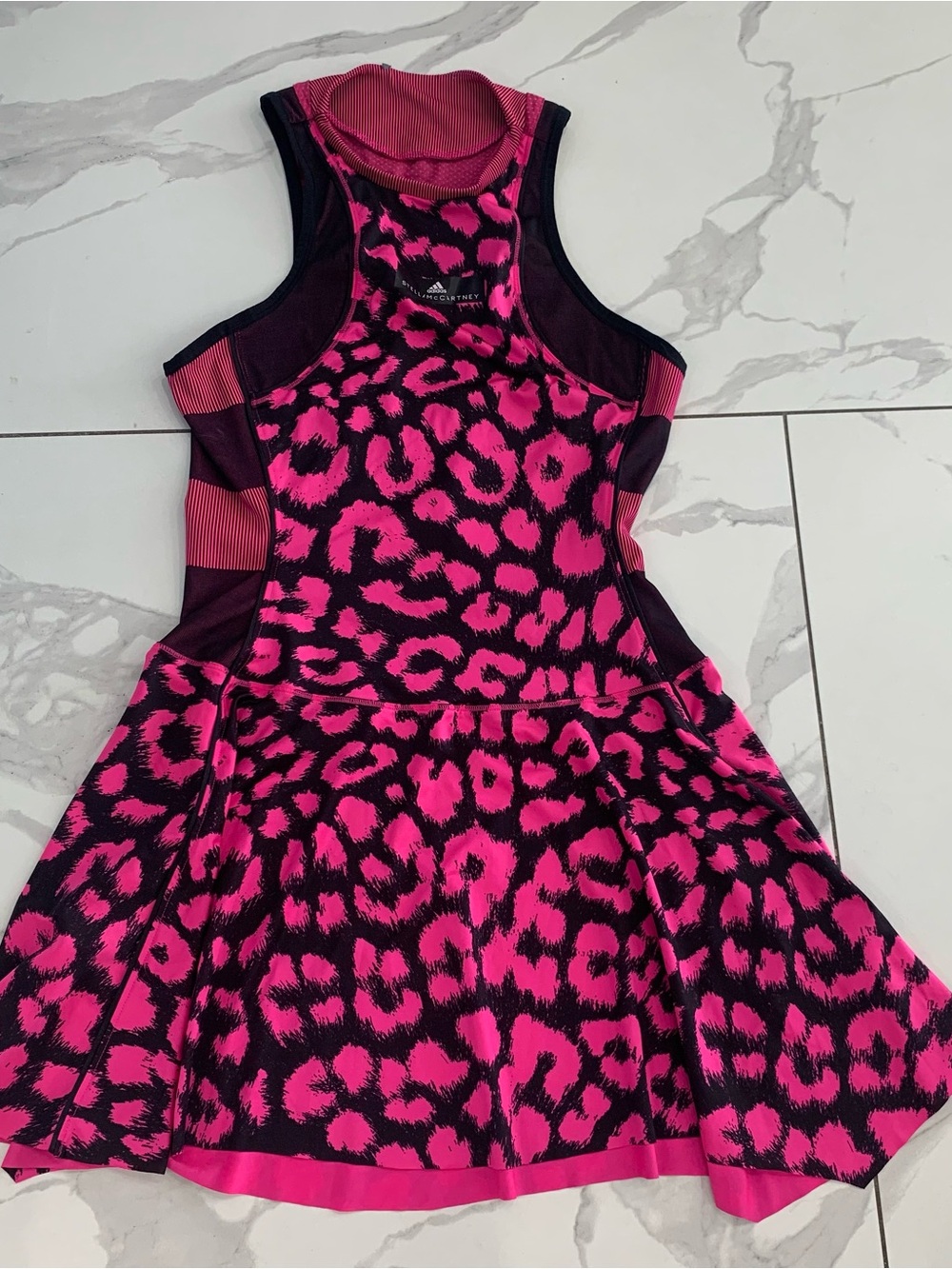 Adidas Stella McCartney Tennis Dress Small ? Pink Leopard Barricade Pickleball